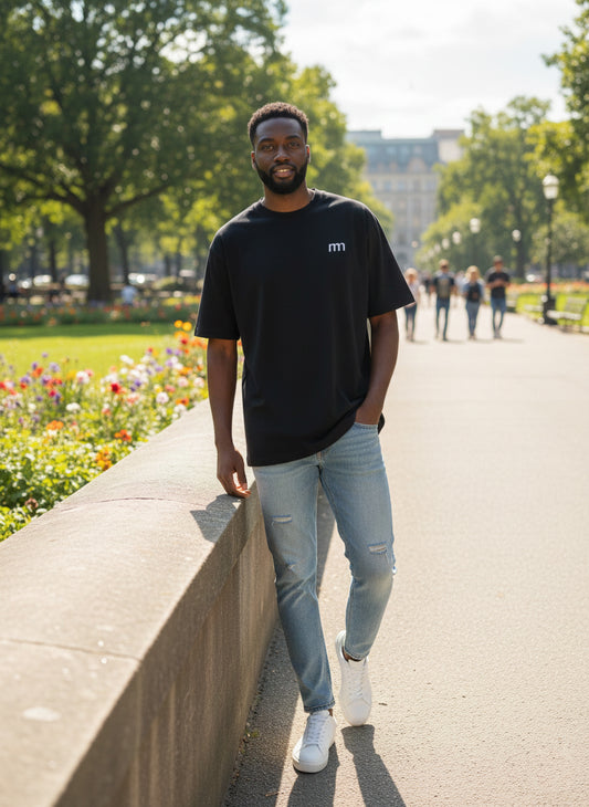 Ntswemebwo Oversize Unisex T-Shirt High Quality 100% Cotton Short Sleeve